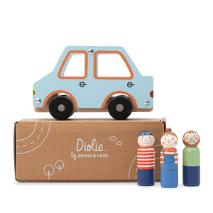 emma & noah Figurines voiture familiale bois