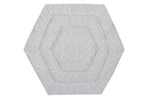 Matelas pour parc bébé hexagonal jersey safari gris 124 cm