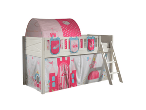 Spielbett SCOTT 90 x 200 cm Princess 3-teilig weiß