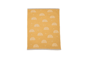 Coperta per bambini LIMA Arcobaleni giallo chiaro 90x65