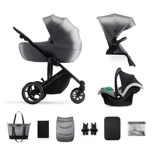 Kinderkraft Poussette trio combinee 3en1 Prime2 Mink Pro Shadow Grey Commander en ligne babymarkt