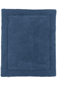 Laufgittereinlage Waffel teddy - Indigo - 80 x 100 cm