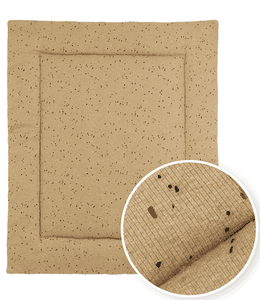 Manta  para corralito Rib Mini Spot - Toffee Melange - 80 x 100 cm