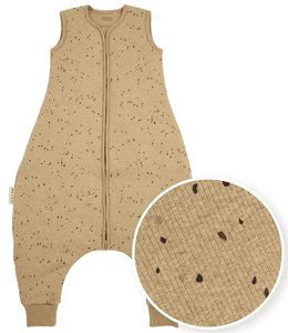 Schlafoverall Jumper Rib Mini Spot - Toffee Melange