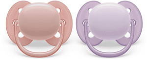 Philips  Schnuller ultra soft SCF091/31 0-6 Monate lila/rosa 2 Stück