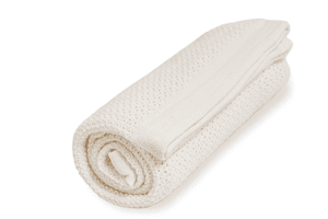 VINTER& BLOOM  Coperta Soft Grid Pearl White