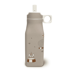 Láhev na pití Storm silikon 450 ml Cream karnevalový vlak