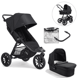 City Elite 2 Opulent kinderwagen Black inclusief reiswieg, veiligheidsbeugel en weerbescherming