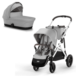 Gazelle S kinderwagen Black Lavagrijs