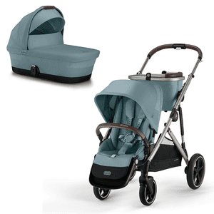 Gazelle S kinderwagen Silver Hemelsblauw