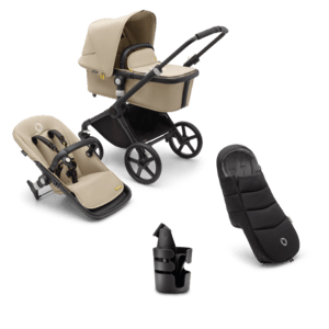 Barnvagn Fox Cub Complete Black /Desert Beige