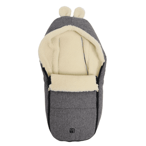 Winter voetenzak HOODY MAUS WOOL donkergrijs