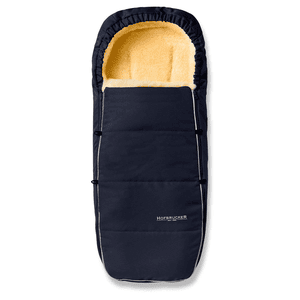 Pedana in pelle d'agnello per carrozzina Alaska Navy Blue