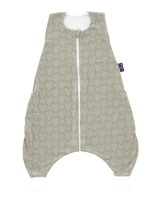 Schlafsack mit Füßen Kuschelhase grün