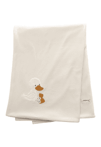 Schmusedecke Fleece Ente Edda ecru 100 x 75 cm