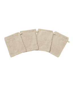 Manoplas de lavado vasklude Paquete de 4 beige