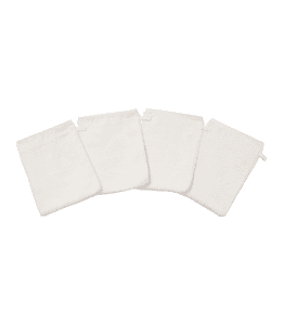 Washandjes vasklude 4-pack wit