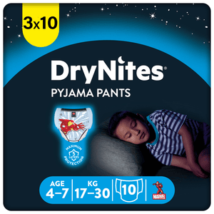 Huggies DryNites pantalones de pijama desechables niños 4-7 años 3 x 10 piezas