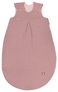 Mousseline slaapzak gewatteerd cranberry