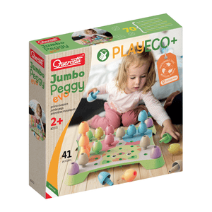 PlayEco+ Jumbo Peggy Evo mozaïek knijperspel van gerecycled plastic (41 stuks)