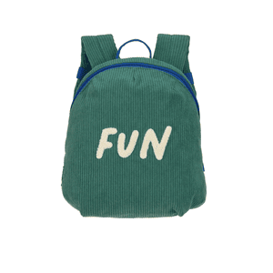 Little Mochila de guardería Cord Gang - Fun, green