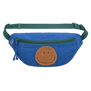 Mini Bauchtasche Cord Little Gang - Smile, Blau