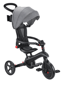 trehjulet cykel EXPLORER TRIKE FOLDABLE 4i1 sort-grå