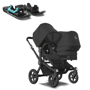 Kinderwagen Donkey 5 Duo Complete Black/Midnight Black inclusief Wheelblades