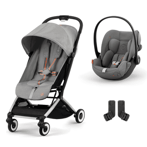 Silver i-Size Adapter Orfeo kinderwagen Lava Grey inclusief Cloud G baby-autozitje Lava Grey met baby-autozitje en