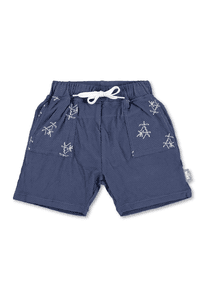 Badeshorts Palmen blau