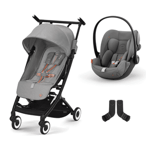 Passeggino leggero Libelle 2 Lava Grey con ovetto Cloud G i-Size Lava Grey e adattatori