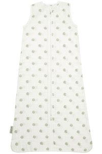 Musselinschlafsack Dot soft green