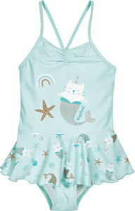 Maillot de bain anti-UV licorne menthe