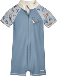 UV-Schutz Einteiler Dino allover blau