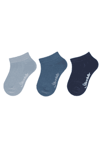 Calcetines de deporte 3-pack costilla gris-azul