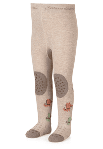 Krabbelstrumpfhose Krokodil beige melange