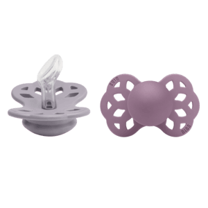 Soother Infinity anatomisk smokk 0-6 måneder Fossil Grey & Mauve 2 stk