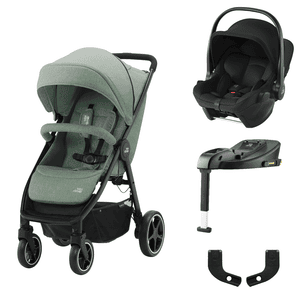 Passeggino B-Agile M Jade Green incluso seggiolino auto Baby-Safe Core i-Size Space Black plus base Core e adattatori