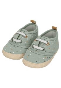 Babyschuh Muster steingrün