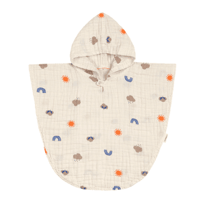 Musselin Badeponcho Blossom nature beige