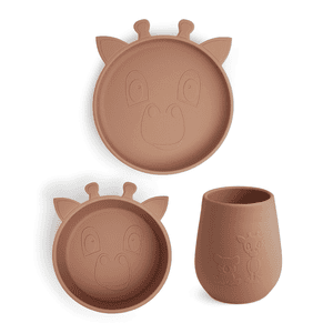 Kit vaisselle enfant Bo silicone Chocolate Malt 3 pièces