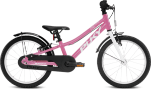 Kinderfiets CYKE 18" vrijloop speciaal model zuiver roze / white