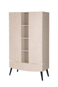 Kleiderschrank Smile Connery natur/Carat beige 2-türig