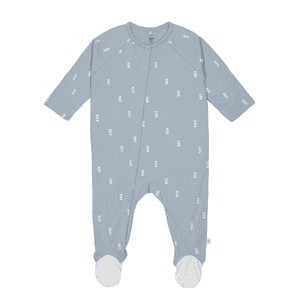Baby Schlafanzug mit Füßen Blocks hellblau