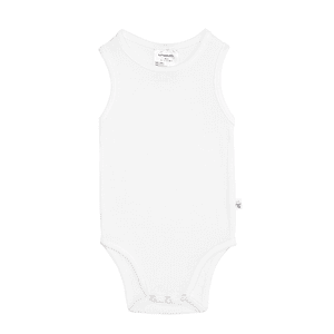 Baby Body Tencel ärmellos gerippt milky weiß