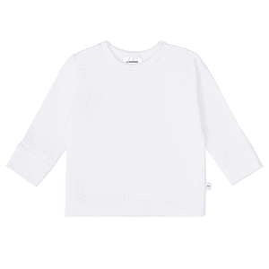 Baby Langarmshirt Tencel gerippt milky weiß