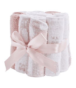 Gants de toilette enfant vaskedag vieux rose lot de 12