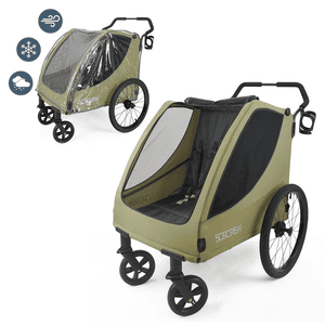 Crew Zwillingskinderwagen Trekker II Khaki