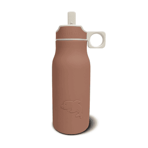 Lau siliconen drinkfles 400 ml Chocolade Mout