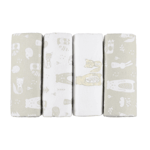Molton avtorkningshanddukar handklad 4-pack beige